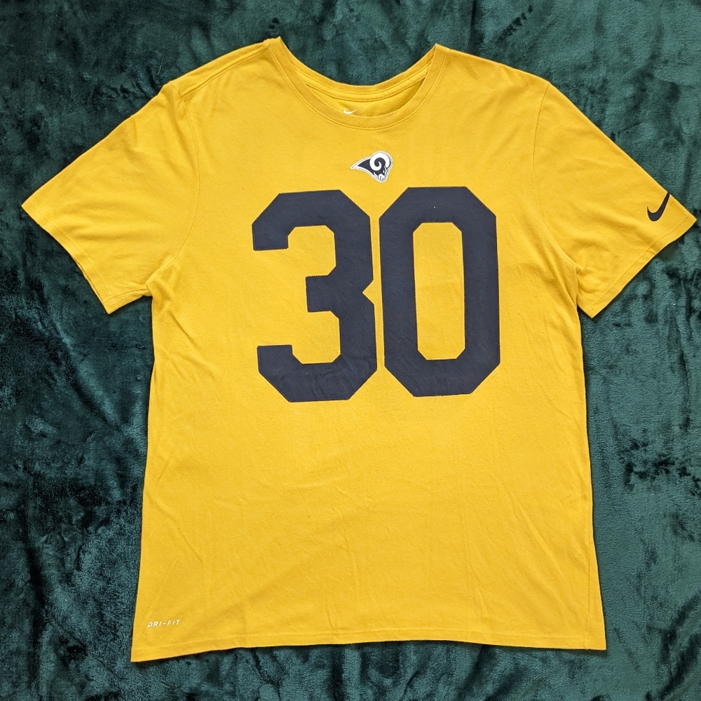 Todd Gurley II NIKE DRI-FIT LOS ANGELES LA RAMS NFL FOOTBALL T SHIRT Mens XL